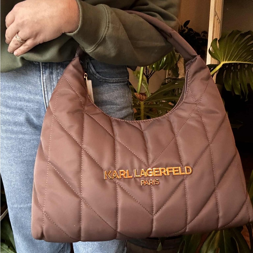 Karl Lagerfeld Quilted Brown Bag